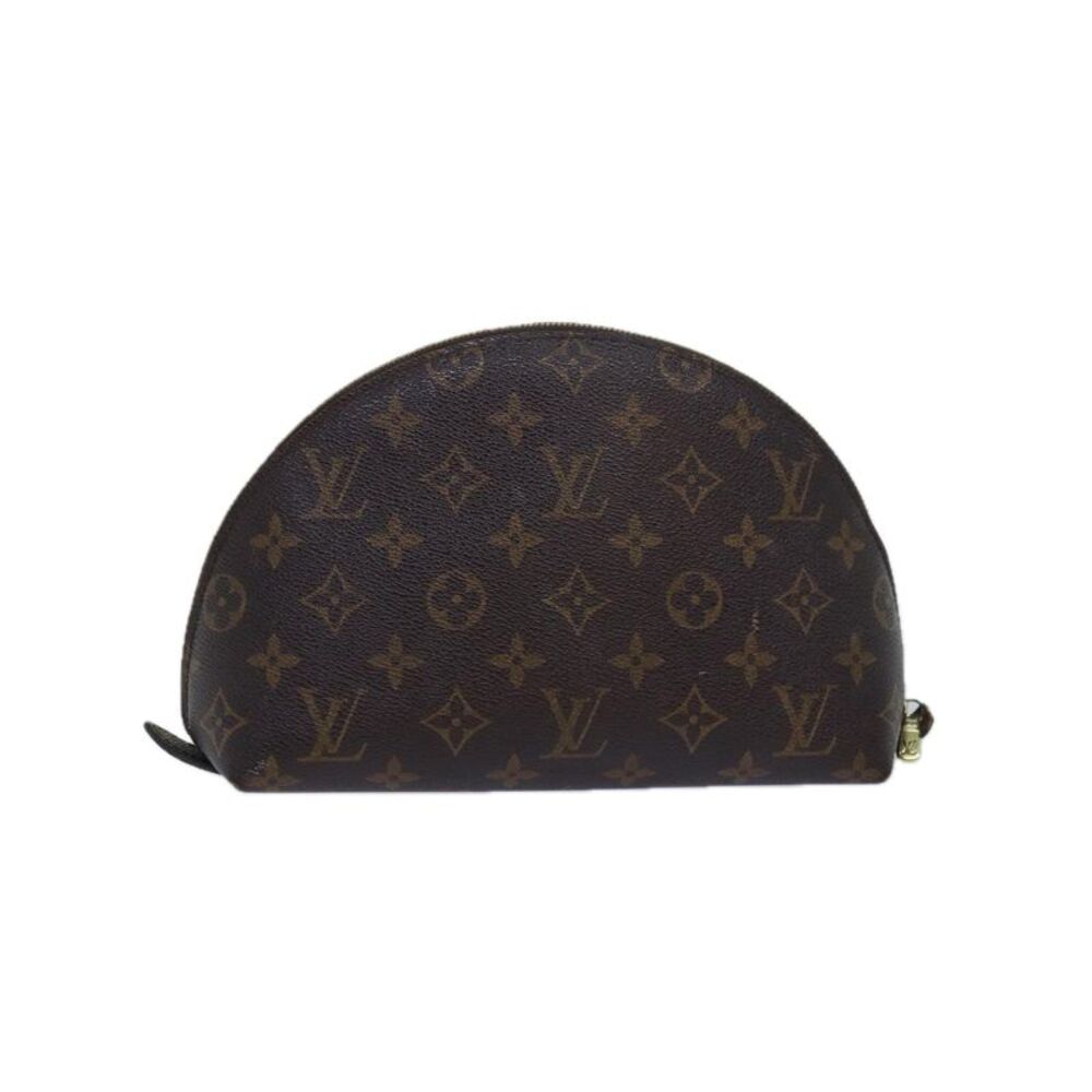 Pre Loved LOUIS VUITTON Monogram Trousse Demi Ronde Cosmetic Pouch M47520 LV - Picture 1 of 8